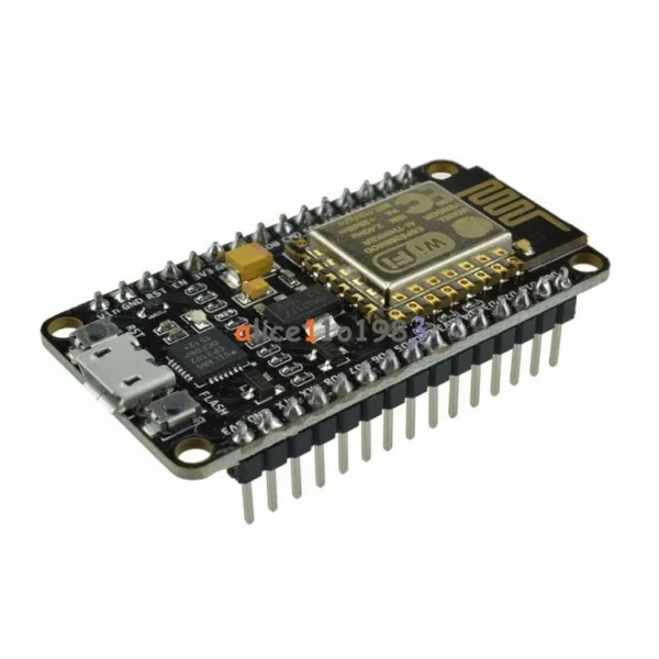 NodeMCU Development Board: Wireless IoT platform based on ESP8266, featuring integrated Wi-Fi for seamless connectivity. Ideal for IoT projects, home automation, and prototyping in robotics