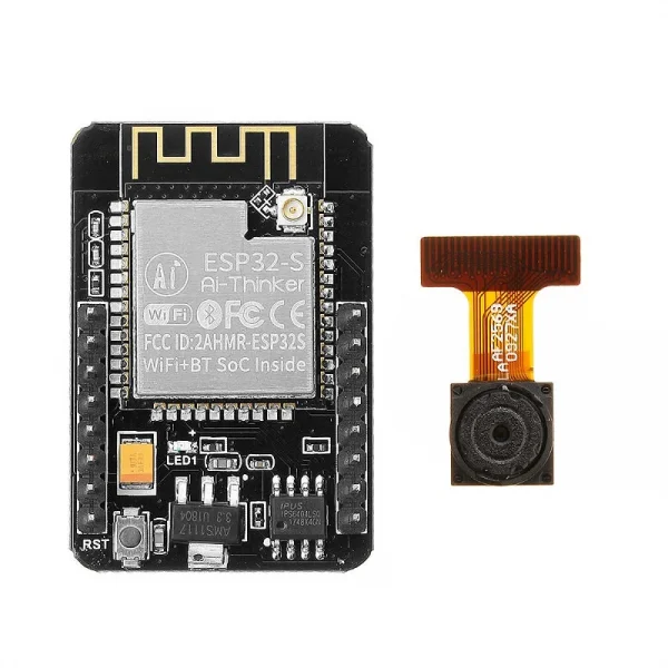 ESP32 CAM Module: Compact camera module based on ESP32, equipped with Wi-Fi and Bluetooth capabilities. Ideal for surveillance, IoT projects, and image/video streaming in robotics applications