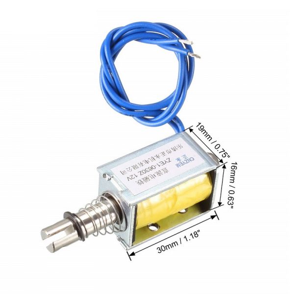 DC12V 0.3N 10mm Push Pull Solenoid Electromagnet 2