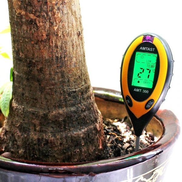 4 in 1 Soil PH Meter Soil Tester PH Moisture Meter Temperature Sunlight  Measurement Analysis Acidity Alkali（Without Battery） 