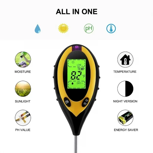 4 in 1 Soil PH Meter Soil Tester PH Moisture Meter 04