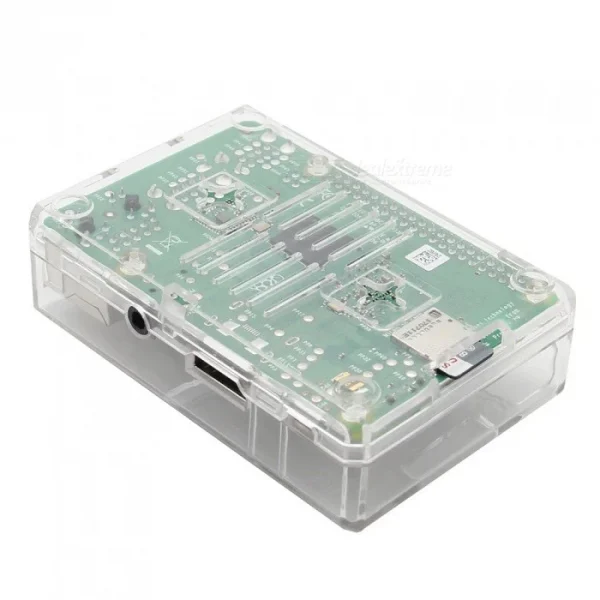 New High Quality Transparent ABS Case for Raspberry Pi 33 with Cooling FAN Slot 03