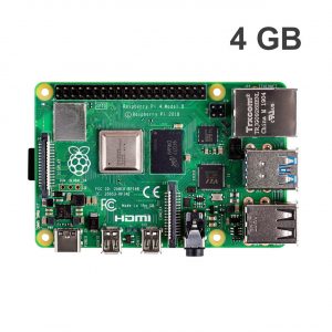 Raspberry Pi 4 - 4GB Model: High-performance single-board computer with 4GB RAM. Ideal for various projects, including DIY, robotics, and home automation. Explore powerful computing in a compact form factor.
