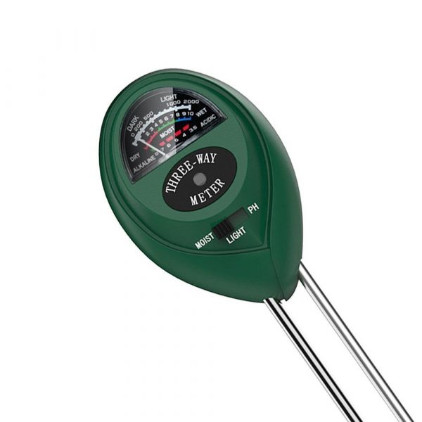 Three Way Soil Meter For Moisture Light Intensity and pH Testing Meter 1