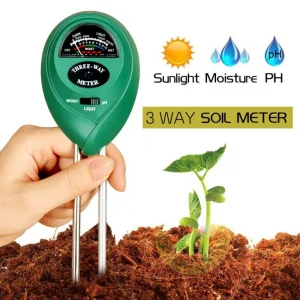 Three Way Soil Meter For Moisture Light Intensity and pH Testing Meter 15 768x768 1