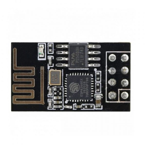 ESP01-S Module: Compact Wi-Fi module based on ESP8266, suitable for Internet of Things (IoT) projects and low-power applications. Features embedded Wi-Fi connectivity for seamless integration into robotics and electronics projects.