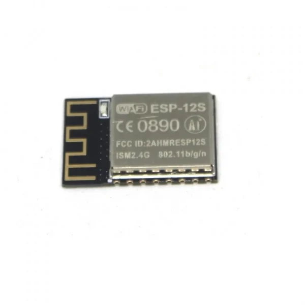 ESP-12S Module: Advanced Wi-Fi module based on ESP8266, featuring enhanced capabilities for IoT applications. Suitable for robotics, home automation, and projects requiring reliable wireless connectivity