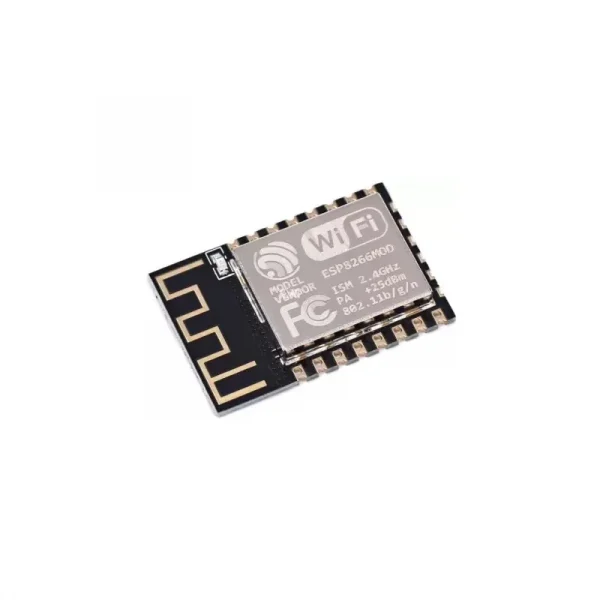 ESP-12F Module: High-performance Wi-Fi module based on ESP8266, offering versatile connectivity for IoT and robotics projects. Features integrated Wi-Fi for seamless wireless communication and programming capabilities