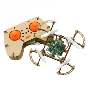 XYQ-2 Wooden Assembly DIY Toy Drone Quadcopter  Aircraft with Remote