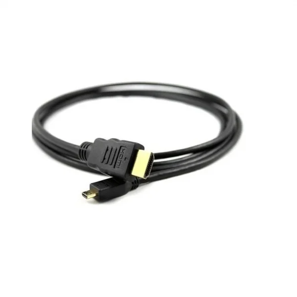 micro HDMI to HDMI black raspberry pi cable 01