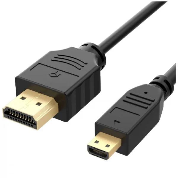 micro HDMI to HDMI black raspberry pi cable 02