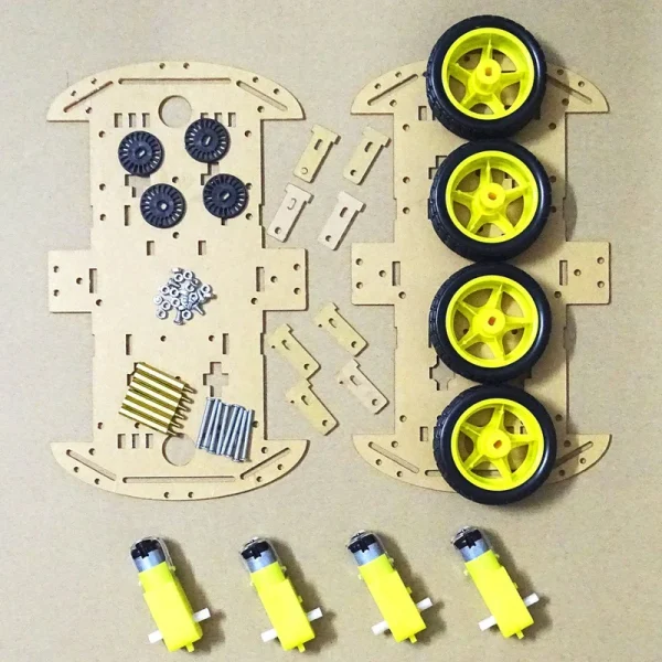 4wd four wheel smart robot car chassis kit 02