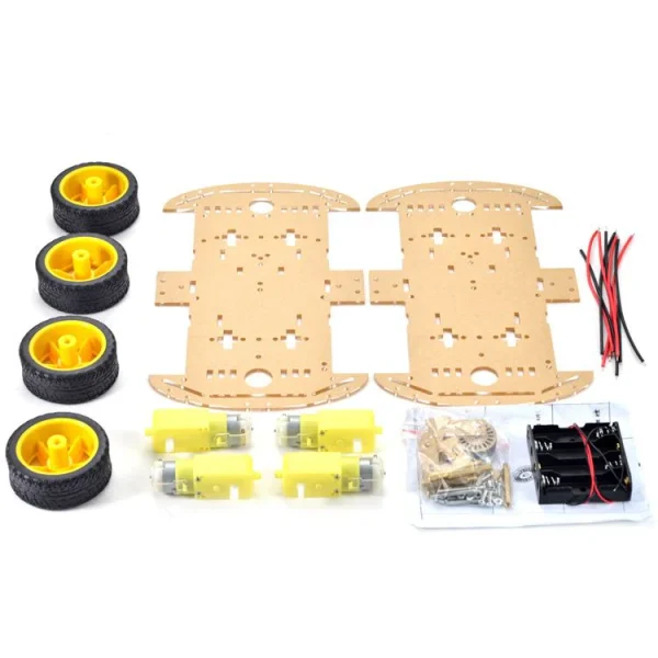 4wd four wheel smart robot car chassis kit 03