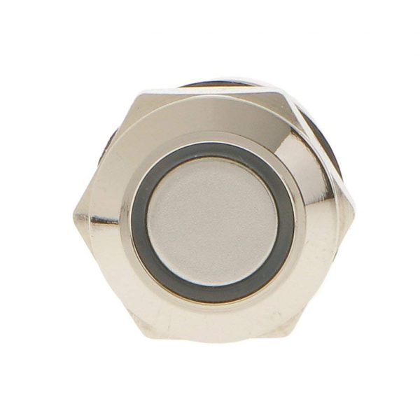 12mm 12V Ring Light Momentary Metal Pushbutton Switch 1 1