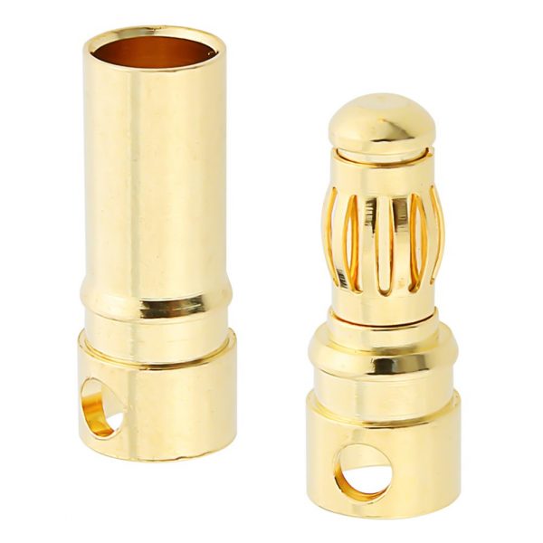 4mm Gold Connectors MaleFemale Pair 1