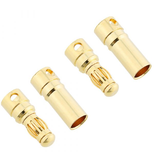 4mm Gold Connectors MaleFemale Pair 3