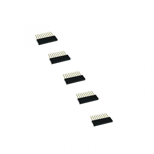 10 Pin Female 11mm tall stackable Header Connector 2