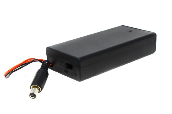 18650 x 2 battery holder with cover and OnOff Switch With DC jack 2 1