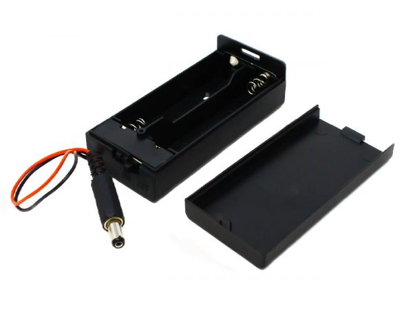 18650 x 2 battery holder with cover and OnOff Switch With DC jack 3 1