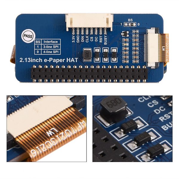 2.13inch E Ink Paper display HAT for Raspberry Pi Three Color 2