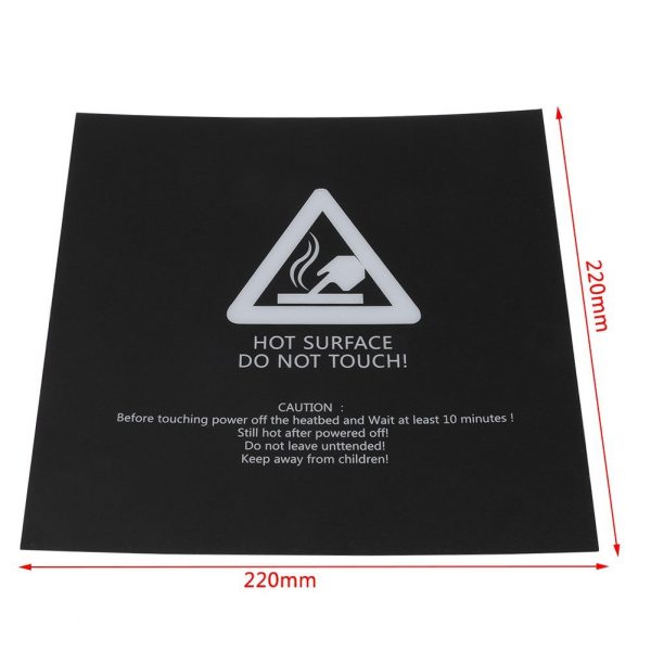 220 x 220 x 0.5 mm 3D Printer Hot Bed Tape Sticker Build Plate Tape 1