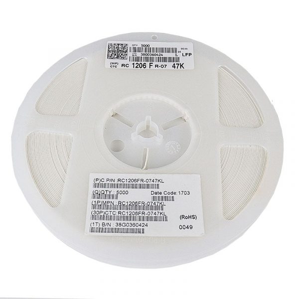 47k Ohm 14w 1206 ResistorReel of 5000 2