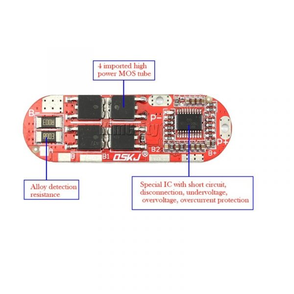 5S 40A 18650 Li ion Lithium BMS 1 1