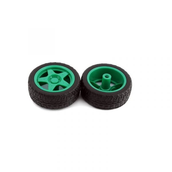 65mm Robot Smart Car Wheel for BO Motors Green 2