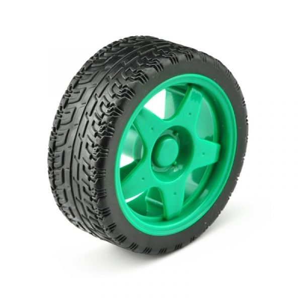 65mm Robot Smart Car Wheel for BO Motors Green 4