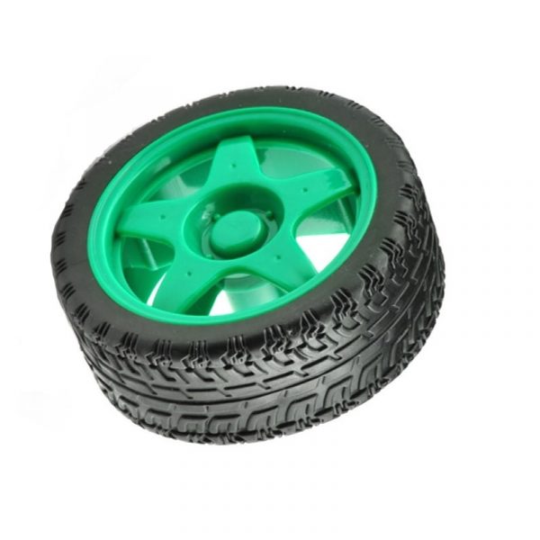 65mm Robot Smart Car Wheel for BO Motors Green 5