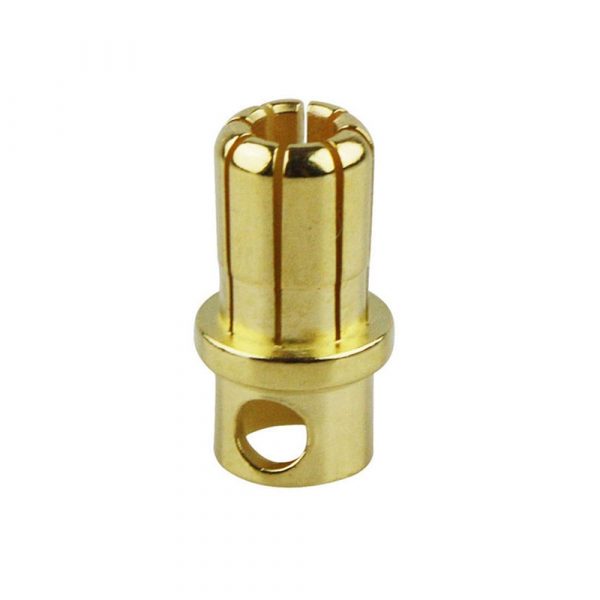 8mm Gold Plated Bullet Connector Male 2