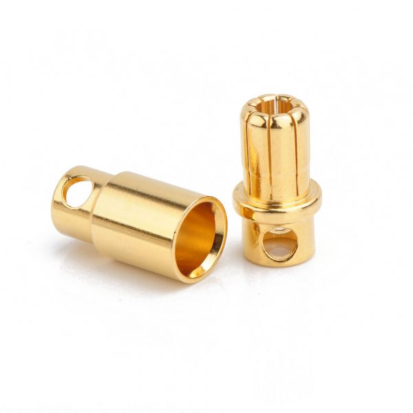 8mm Gold Plated Bullet Connector Male Female Pair 1