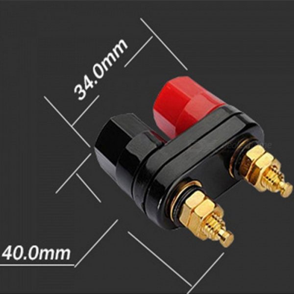 Banana plugs Couple Terminals Red Black Connector Amplifier Terminal 1