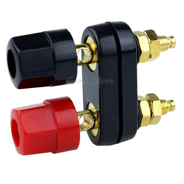 Banana plugs Couple Terminals Red Black Connector Amplifier Terminal 4