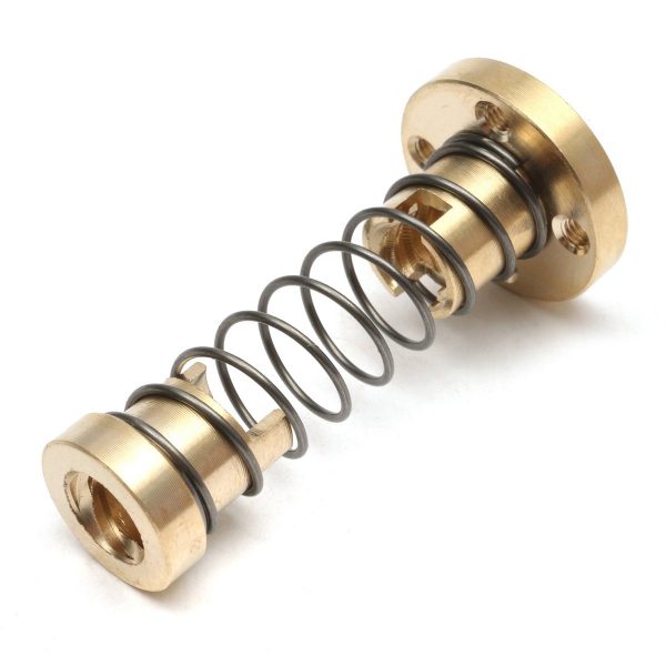 Brass T8 Anti Backlash Spring Loaded Screw Nut For Lead 8mm Threaded Rod Lead Screws ROBU.IN 4