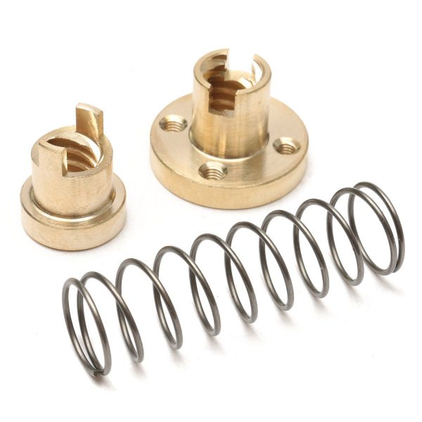 Brass T8 Anti Backlash Spring Loaded Screw Nut For Lead 8mm Threaded Rod Lead Screws ROBU.IN 5