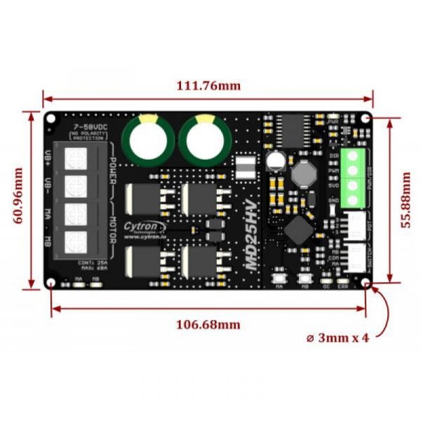 Cytron 25 A Switch Control Potentiometer DC Motor Driver 2