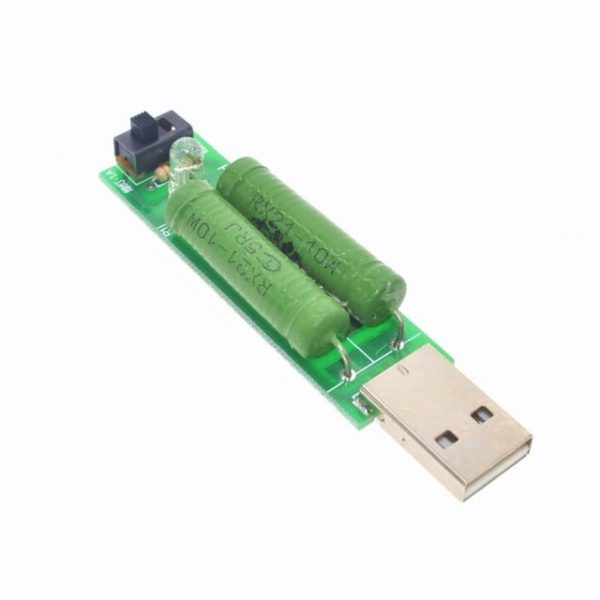 Free Shipping USB mini discharge load resistor 2A 1A With switch 1A Green led 2A Red