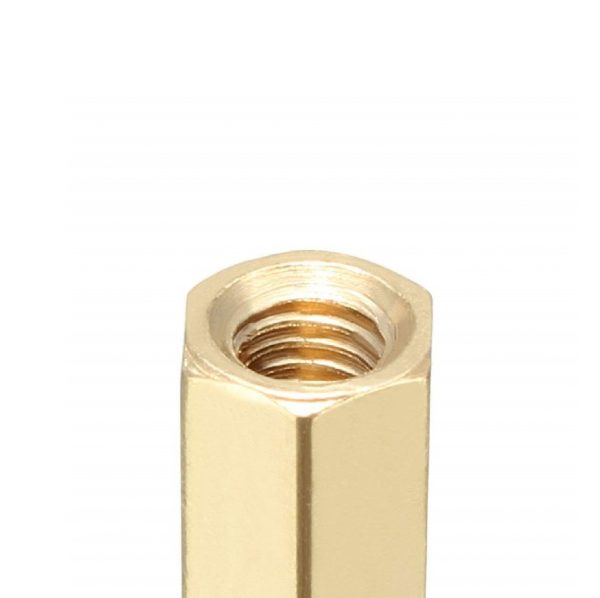 M3 X 10mm Female Female Brass Hex Threaded Pillar Standoff Spacer 6 Pcs 2