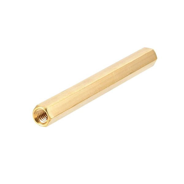 M3 X 40mm Female to Female Brass Hex Threaded Pillar Standoff Spacer 6 Pcs 2