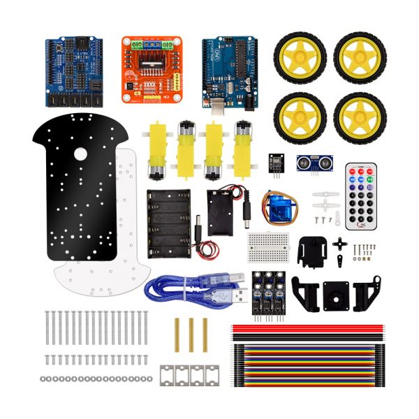 Multi Functional 4WD Robot Car Chassis Kit with ARDUINO UNO R3robu 3