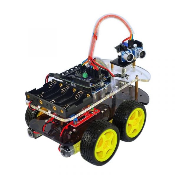 Multi Functional 4WD Robot Car Chassis Kit with ARDUINO UNO R3robu 5