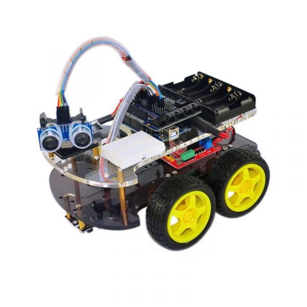 Multi Functional 4WD Robot Car Chassis Kit with ARDUINO UNO R3robu 6