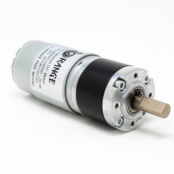 Orange Planetary Gear DC Motor 12V 185RPM 7.39Kg CM PG36M555 26 4