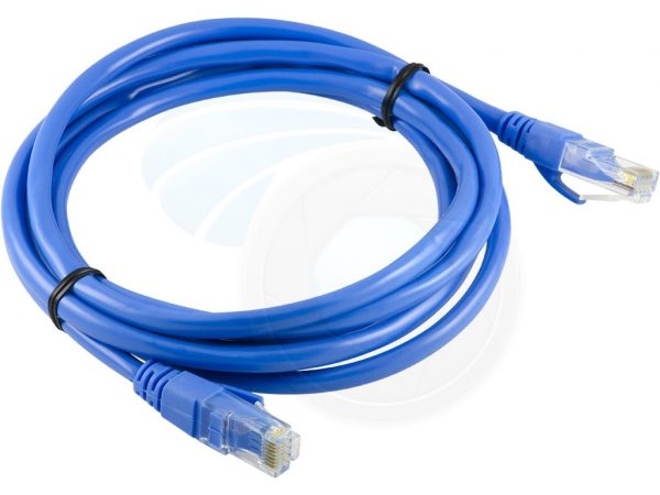 RJ 45 24AWG Cat6 Cat 6e UTP Gigabit Blue Ethernet Lan Network Patch Cable 2 Meter 3