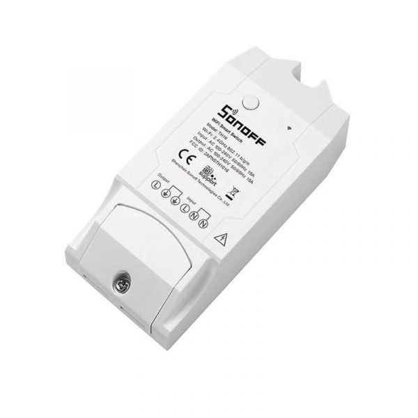 Sonoff TH16A Mobile Temperature Switch Timing Thermostat Temperature and Humidity Controller Size：12 x 5.5 x 3.5cm