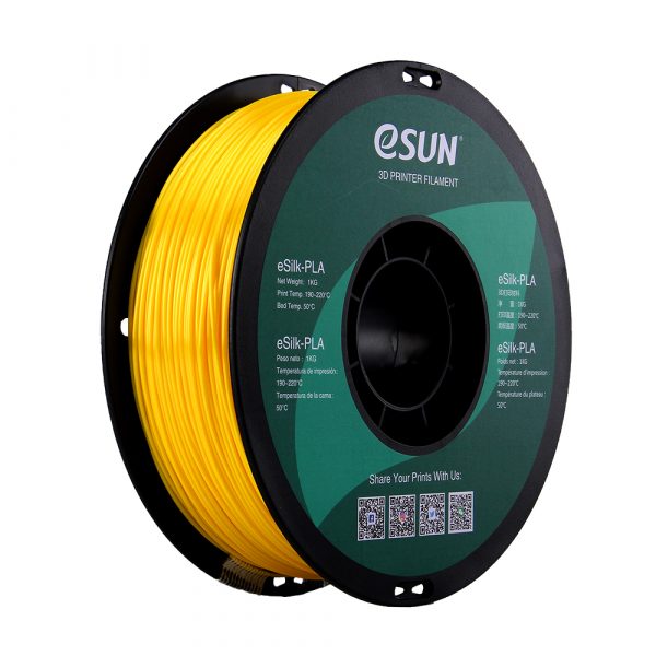 eSun eSilk PLA Filament 1.75mm 1Kg Yellow 1