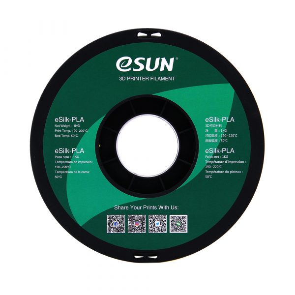 eSun eSilk PLA Filament 1.75mm 1Kg Yellow 3